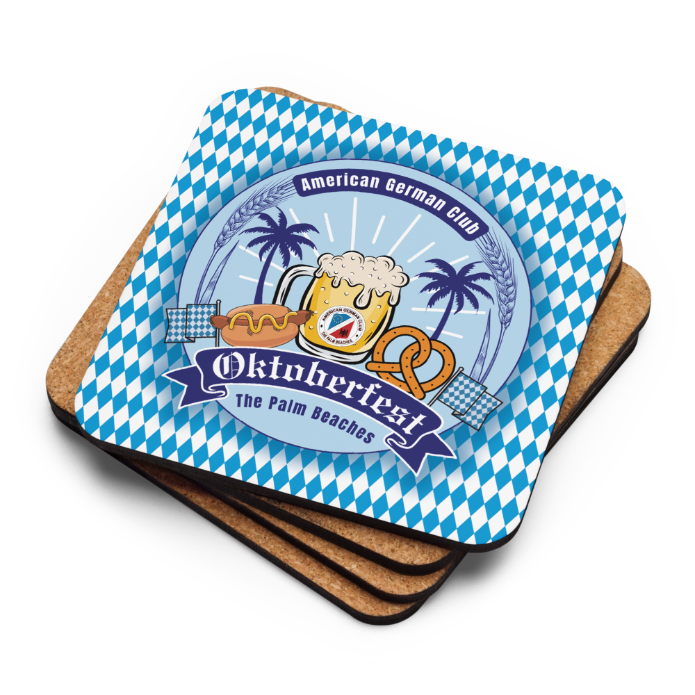 Oktoberfest - 4 Cork-Back Coasters Pack