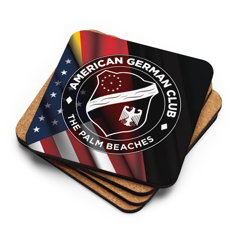 American German Club - 4 Cork-Back Coasters Pack