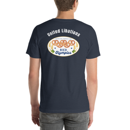 Customized Bier Olympics Team T-Shirts -- Unisex - NO flags on sleeves