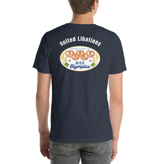Customized Bier Olympics Team T-Shirts -- Unisex - NO flags on sleeves